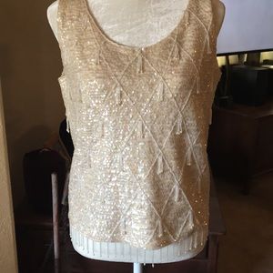 Fully beaded vintage style top